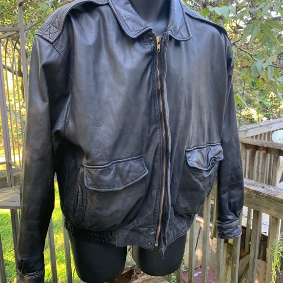 Sea Dream leather black motorcycle jacket Men’s L - Picture 2 of 16